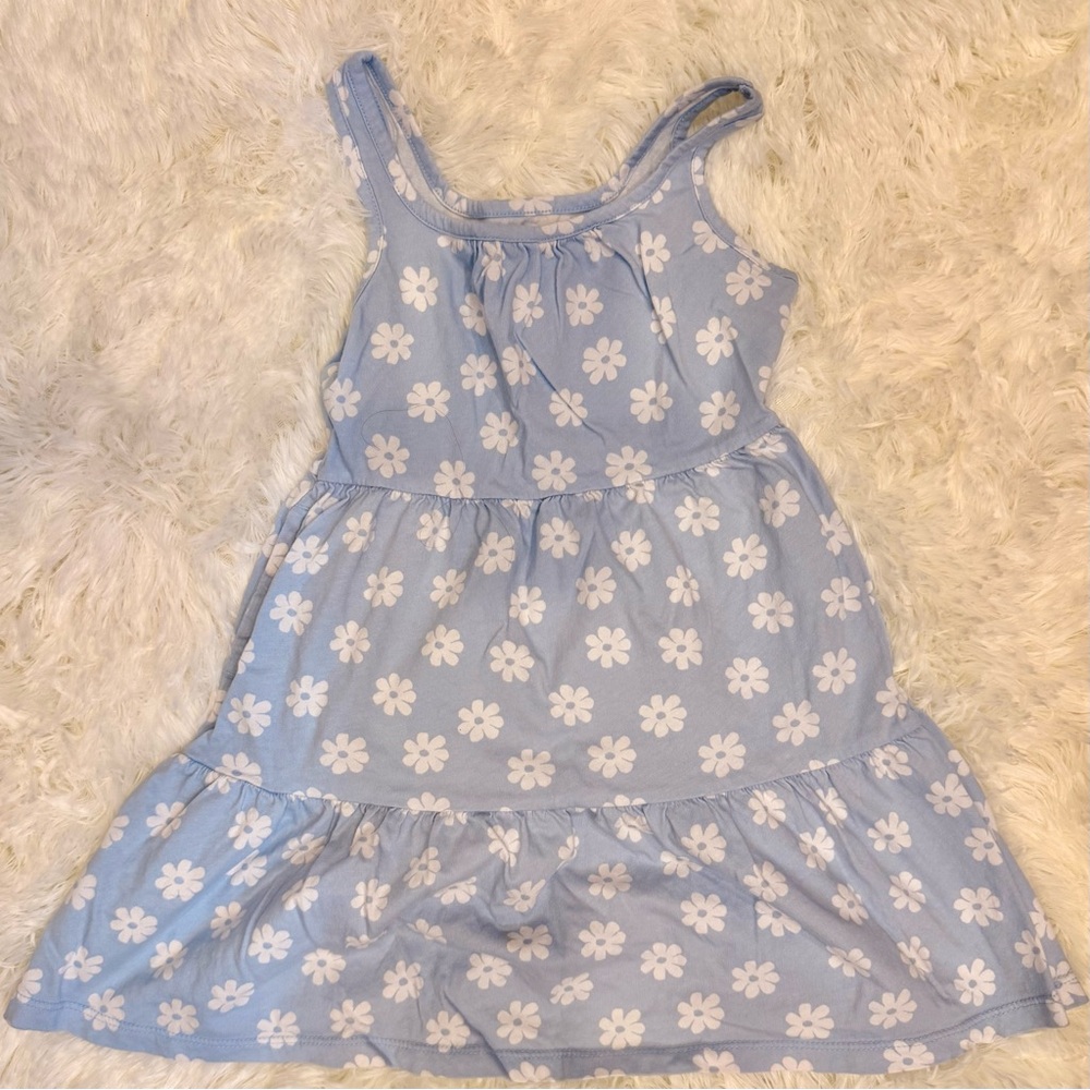 Old Navy Light Blue Floral Tiered Sundress